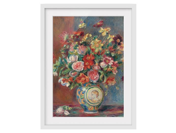 Impression art bouquet de fleurs II Pin massif, verni mat Multicolore 30 x 40cm