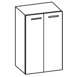 Artiqua 400 Midischrank, Stahlgrau Metallic, 400-M2T-1-60-7141-88 400-M2T-1-60-7141-88