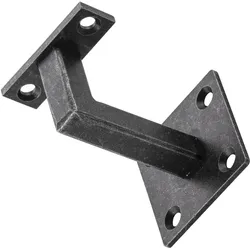 Halcö, Treppengeländer + Handlauf, Handlaufträger Vierpunktbefestigung, Wandabstand 78 mm, Stahl schwarz passiviert (Stahl)