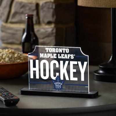 Evergreen "Toronto Maple Leafs Hockey Rectangle Desklite LED Decor - 10"""