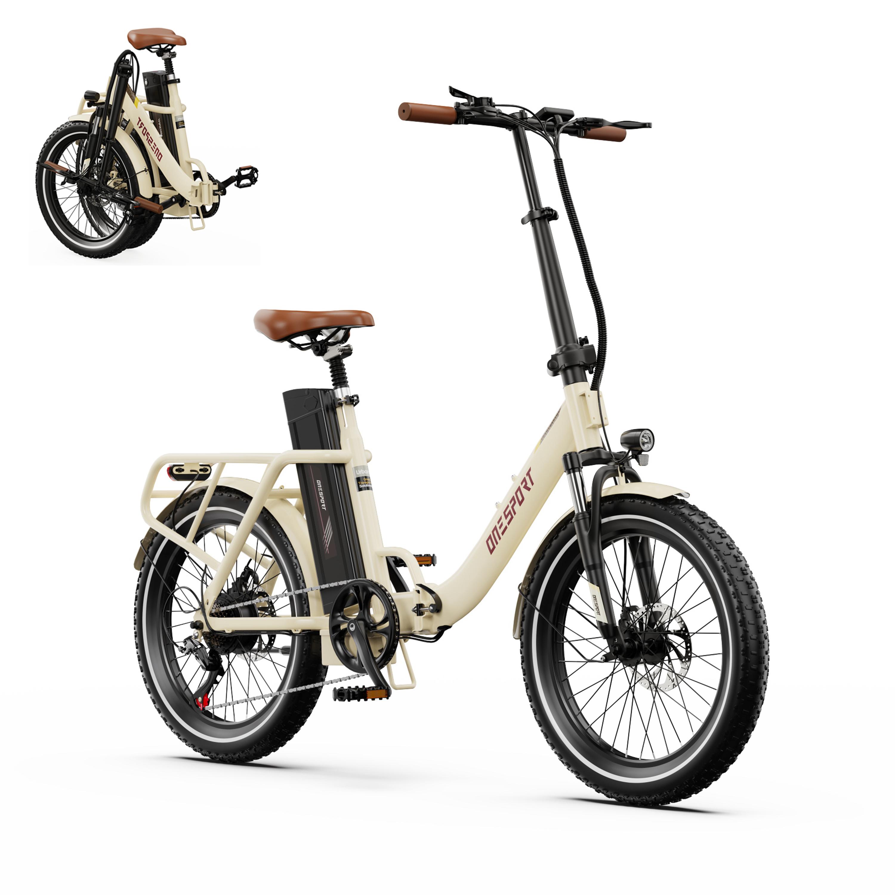 Onesport 20 Zoll Elektrofahrrad Pedelec,E-Klapprad 48V/17Ah,250W Motor,25km/h,E-Bike