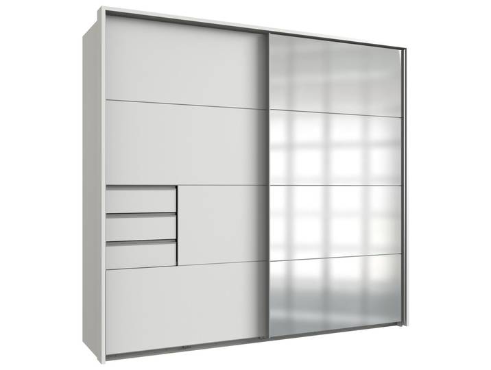 Z2 Schwebetürenschrank/Passp.2trg SAIGON, Weiß, Holznachbildung