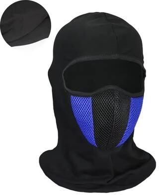 Inspired Finds Full Face Windproof Cycling And Motorcycle Balaclava Breathable Outdoor Sports Headgear blue