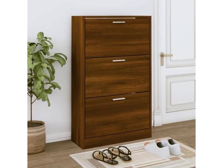 Armoire à chaussures - SWEETY - Meuble à chaussures - Chêne marron 63x24x103cm Bois d'ingénierie m908
