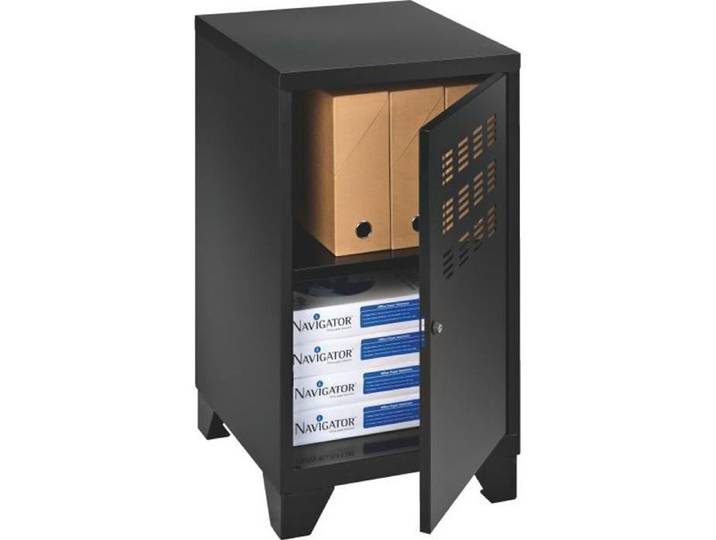 Caisson casier de rangement métal noir hauteur 74 cm