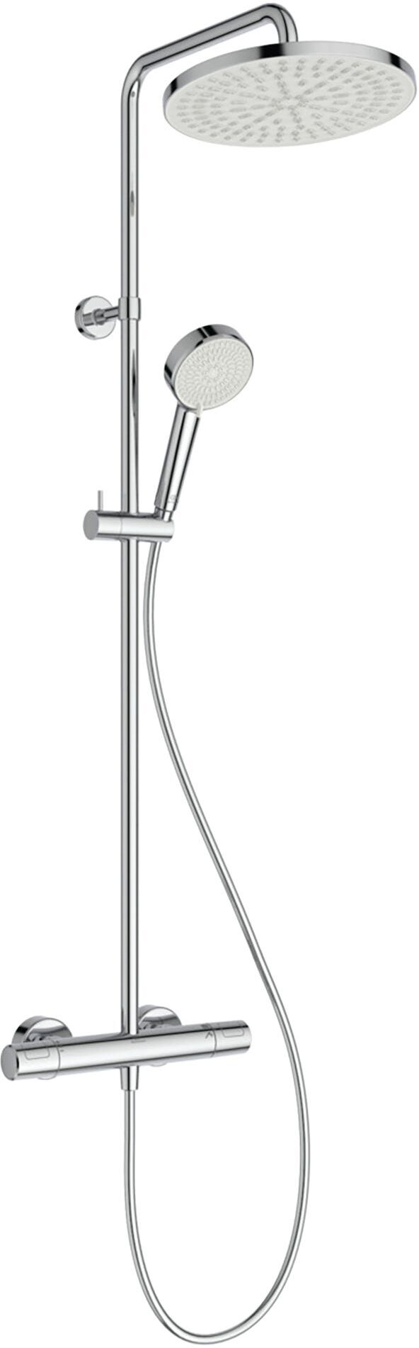 COLONNA DOCCIA IDEAL STANDARD CERATHERM T25N CROMO 2 GETTI CON MISCELATORE TERMOSTATICO