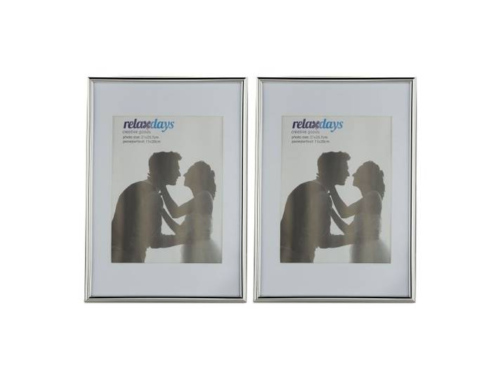 Relaxdays Cadres photo A4 lot de 10 argenté