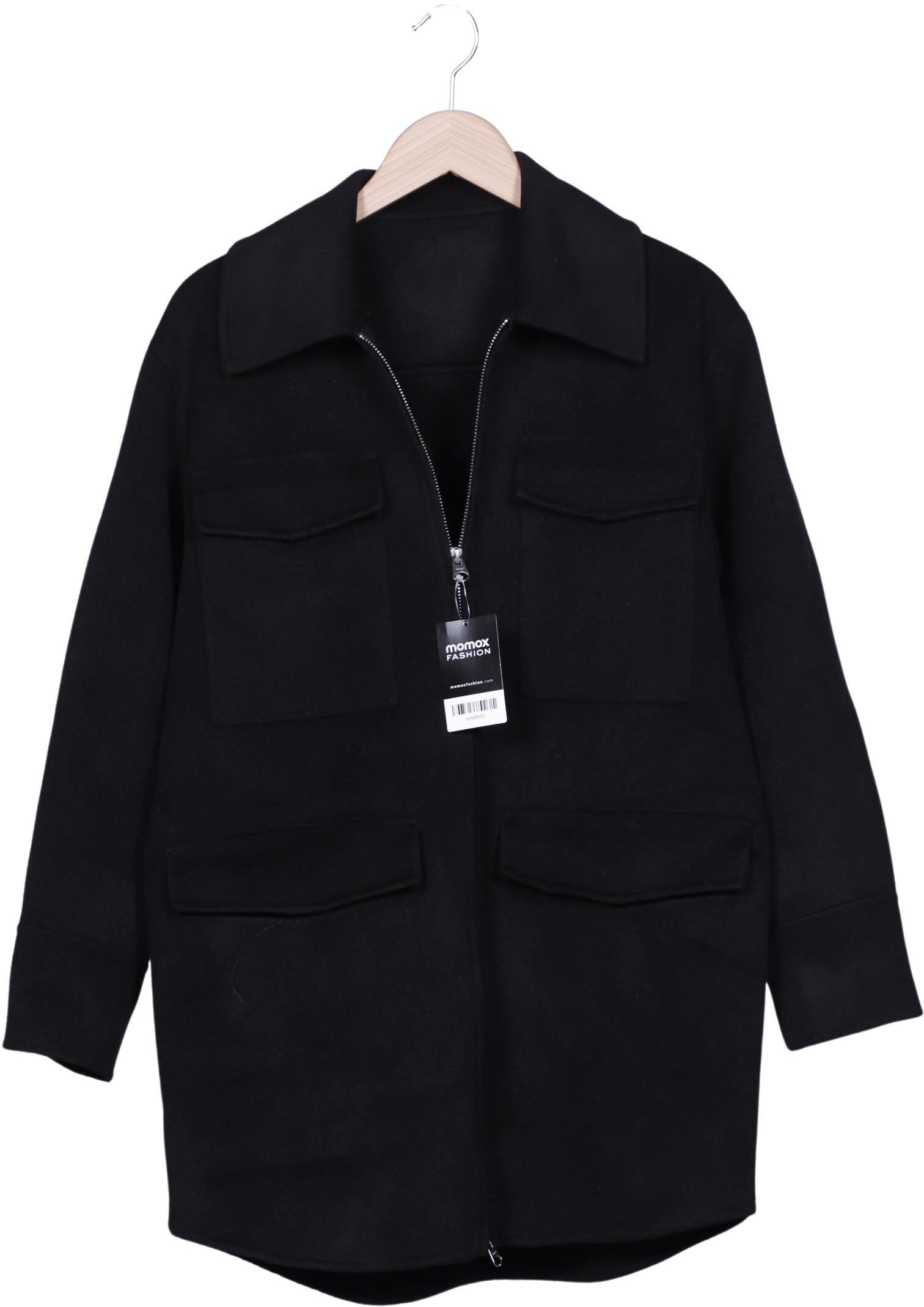 Arket Damen Mantel, Schwarz, Gr. EU 38, Wolle - Second Hand