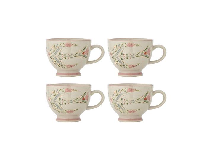 Mug lot de 4 en grès blanc Rosalynde