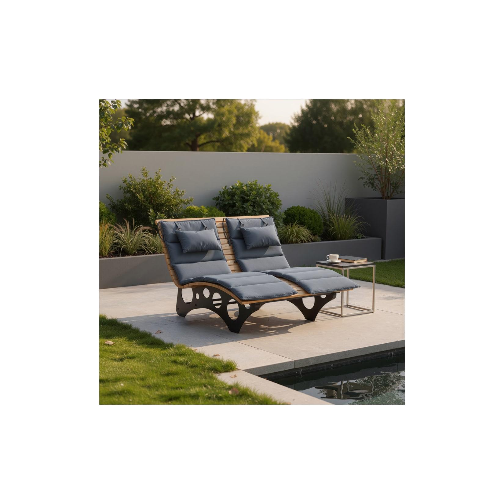 HOME DELUXE Wellenholzliege/Waldsofa inkl. 1x Auflage TAIGA