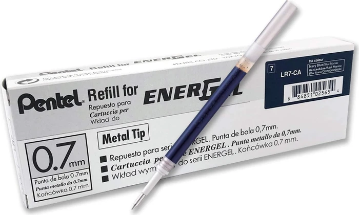 Pentel 12 EnerGel LR7 Gelschreiberminen stahlblau