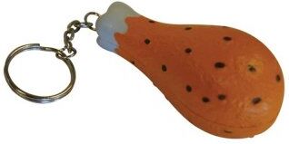 Portachiavi Antistress Coscia di Pollo in Poliuretano, 7x3,5cm Personalizzate o neutre