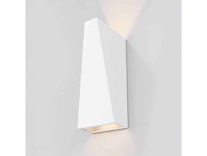 Maytoni LED Außenwandleuchte Times Square, weiß / opal, Metall, Modern, Wandlampe