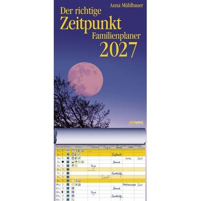 Der richtige Zeitpunkt Familienplaner 2027 - Monats-Wandkalender zum Aufhängen, mit Spiralbindung, 22,4 x 48,5 cm