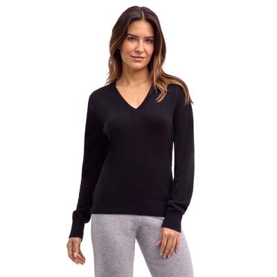 Strickpullover FALKE "Pure Cashmere", Damen, Gr. M, schwarz (schwarz (3000)), Pullover Strickpullover