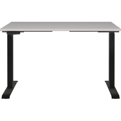 Schreibtisch GERMANIA "Lemont", braun (kaschmir, schwarz, kaschmir), B:120cm H:72cm T:80cm, Tische, Schreibtisch, Elektrisch höhenverstellbarer Schreibtisch