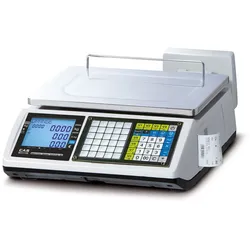 Geeichte Kassenwaage CAS CT100 mit TSE - CTSE-30 - bondruckende Ladenwaage - Marktwaage - Bonwaage - inkl. Akku - mobil einsetzbar - 30 kg / 5 g