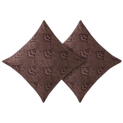 Dekokissen BRUNO BANANI "Alessio", braun, B:50cm L:50cm, Polyester, Dekokissen_Sitzkissen_Kissenhüllen, recyceltes Material, ohne Füllung, Jacquard Muster, moderner Hingucker