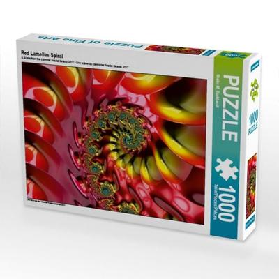CALVENDO Puzzle Red Lamellas Spiral | 1000 Teile Lege-Größe 64x48cm Foto-Puzzle für glückliche Stunden