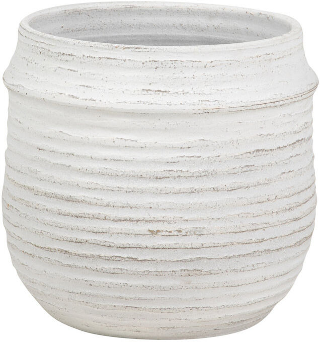Brambly Cottage WHITE CERAMIC POT White 38cm H x 39cm W x 39cm D