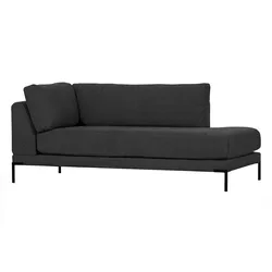 Modulsofa Couple Lounge Element rechts, Melange-Stoff, modern und flexibel, dunkelgrau