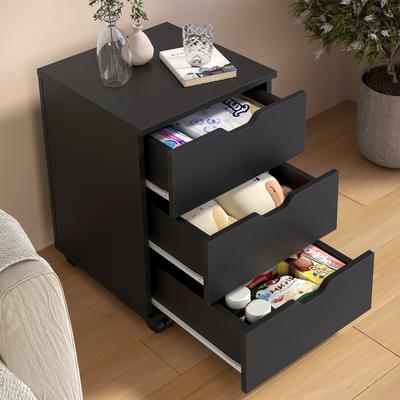 Kodotan sofa 3-Drawer Vertical Filing Cabinet Rolling Wood Mobile File Cabinets Under Desk for Home Office with Casters (Fully Assembled)