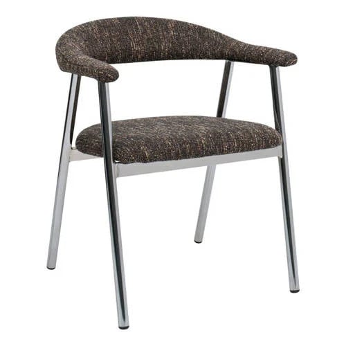 Giga Meubel Eetkamerstoel Sorø Set van 2 - Donkerbruin/Chrome