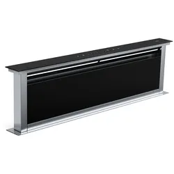 Klarstein Royal Flush Eco Dunstabzugshaube | 836 m3/h Luftstrom | kopffrei | EEK A | 74 dB | LED Schwarz