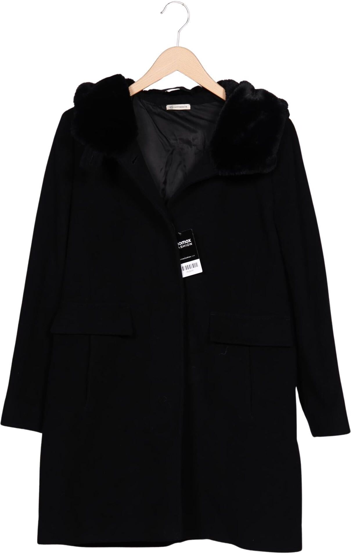 Gottseidank Damen Mantel, Schwarz, Gr. EU 40, kein / Etikett - Second Hand