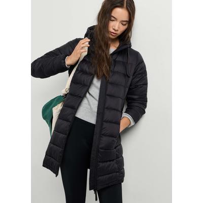 Wintermantel PEPE JEANS "Wintermantel LIA LONG", Damen, Gr. M, schwarz, 100% Polyamid, Mäntel Wintermantel