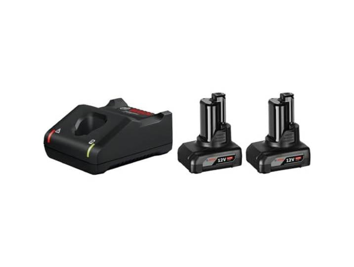 Bosch PRO Kit de batteries Batteries et chargeurs 2 batteries de 12 V d’une capacité de 6\,0 Ah et un chargeur rapide GAL 12V-40 +2 x GBA 6\,0Ah Carton