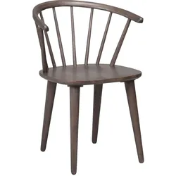 Stuhl Carmen 2er Set aus massivem Kautschukholz, skandinavischer Stil, braun, bequem und pflegeleicht