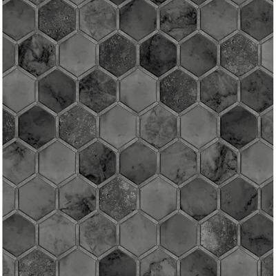 NextWall Inlay Hexagon Peel and Stick Wallpaper