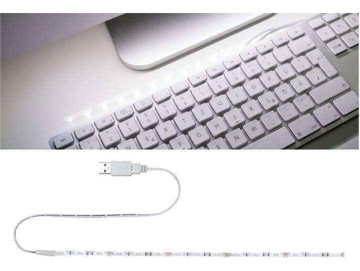 PAULMANN LED-strip met USB-aansluiting daglichtwit 30 cm wit