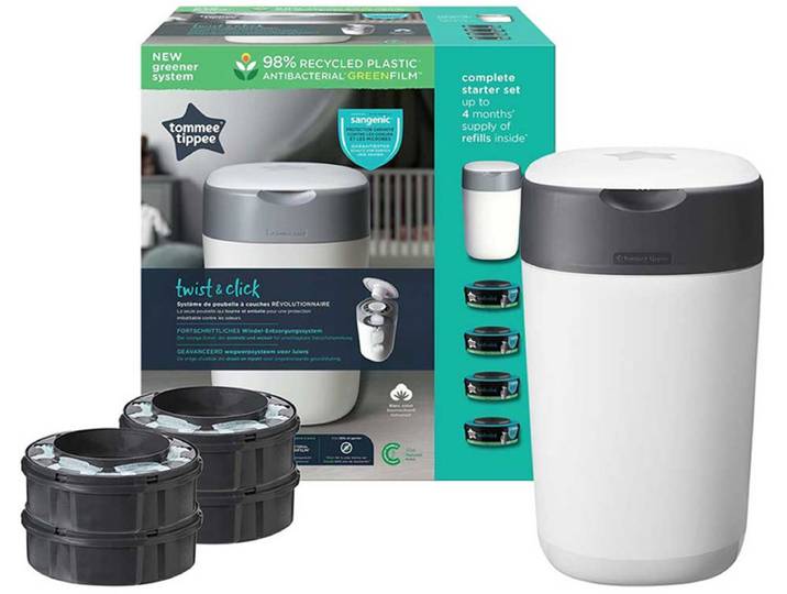 Tommee Tippee – Twist & Click - Luieremmer - 4 Navulcassettes