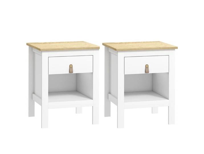 Lot de 2 tables de chevets LAVIA blanc