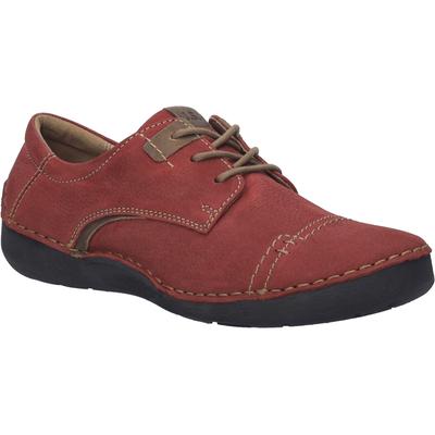 Schnürschuh JOSEF SEIBEL "Fergey 41, rot-kombi", Damen, Gr. 36, rot, kombi, Schuhe Schnürschuh