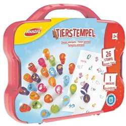 Joustra Tier-Stempel 26 Stück im Kunststoff-Koffer