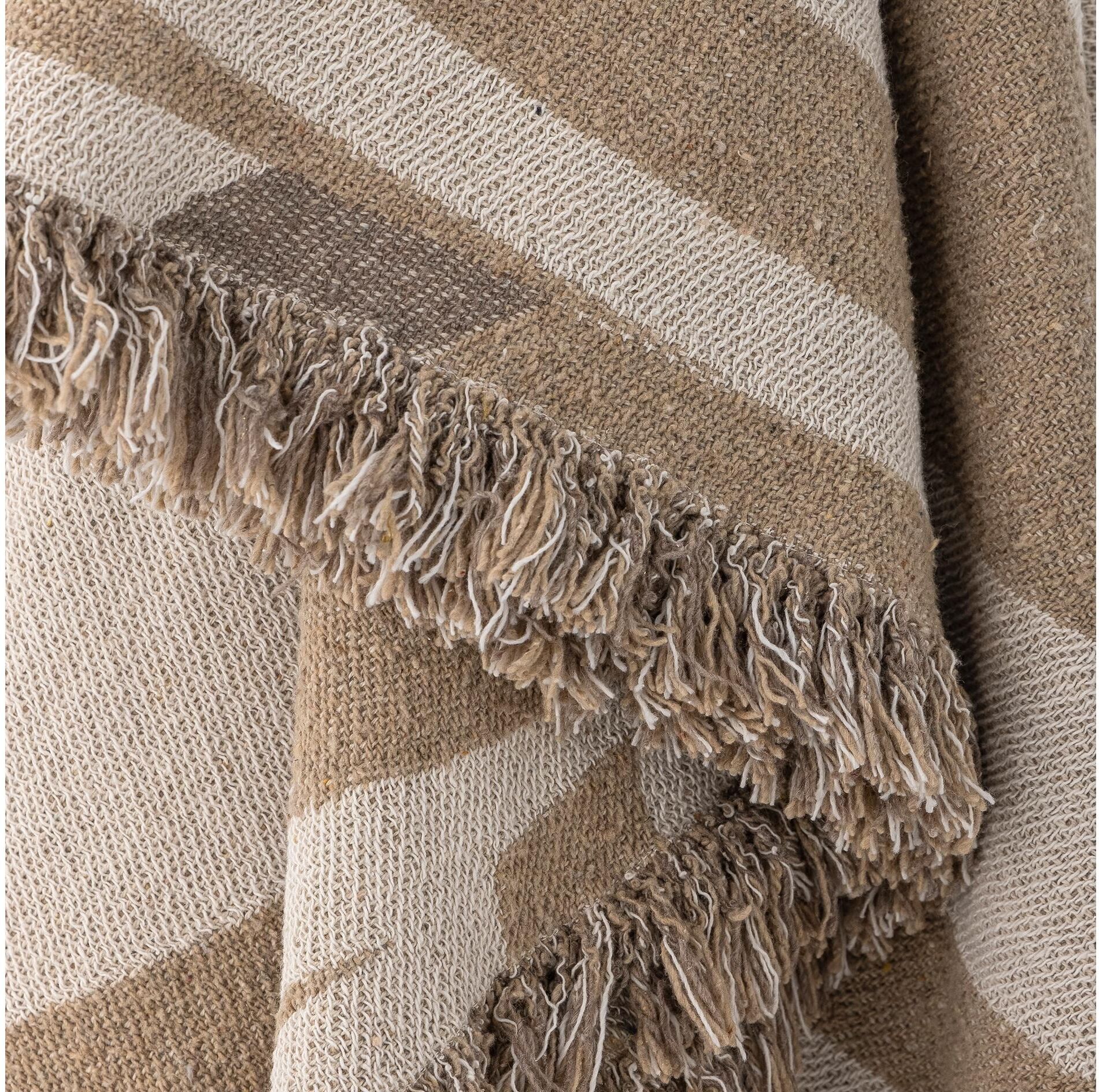 Wohndecke BLOOMINGVILLE "Orinoco 130 x 160 cm, Braun", braun, Obermaterial: 100% Baumwolle, Wohndecken, Wohndecke braun Einheitsgröße