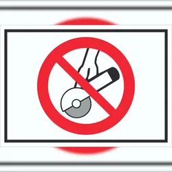 HB-Druck Nicht zulässig für Freihand- und Handschleifen Symbol Schild A5 (148x210mm)