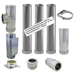 Bertrams Dw Fertig-Schornstein 22KP5-150 Ø 150, 8,7 m, Komplettpaket