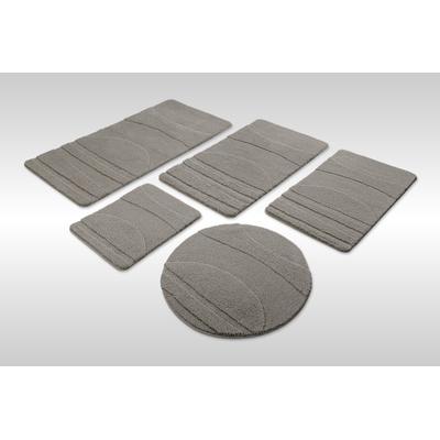 Wecon home "Marc" Höhe 25 mm rutschhemmend beschichtet schnell trocknend Badteppich, Hoch-Tief-Linien, weich, rutschhemmend, waschbar, getuftet