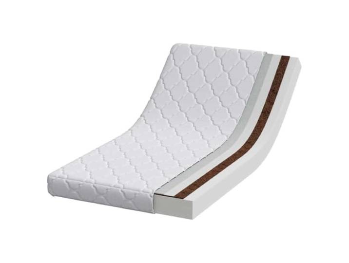 KTHLBRH Matratze, weiß, 70 x 140 cm, Jacquard-Stoff PU-Schaum und Kokosfaser, mittelharter Komfort, Innenanwendung, 1 Stück