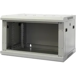 Wirewin 19/ Wandschrank, einteilig, Pro 3nd Generation, 600x450mm, hellgrau (6 HE, 19 Zoll Rack), Serverschrank, Grau