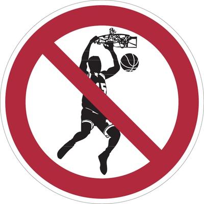 Verbotsschild, No Dunking - praxisbewährt - 150 mm Folie selbstklebend