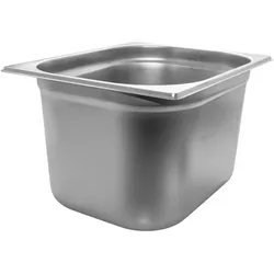 AcMax GN 1/2 Gastronormbehälter GN-Behälter Edelstahl 12,5 Liter Tiefe 200mm