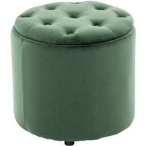 CLP Sitzhocker Pantin, mit Stauraum, bis 120 kg, Samt, grün, 44 x 42cm