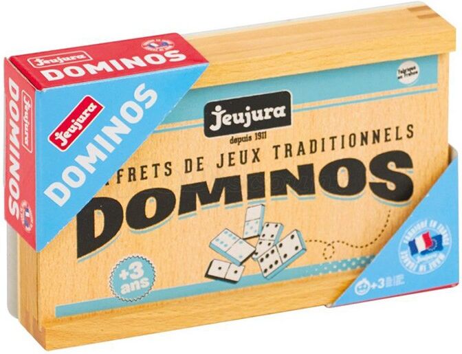 Jeu de Dominos en bois - coffret en bois Jeujura