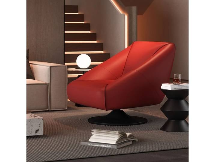 Chaise de luxe au Design moderne avec Support arrière, repose-bras, chaise de sol minimaliste pour salon, meubles d'appoint pivotants, décoration de la maison