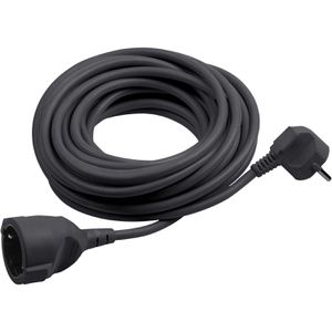 Meister Verlängerungskabel 7433220, für innen, Schutzkontakt, Kabeltyp H05VV-F aus Kunststoff, schwarz, 25 m